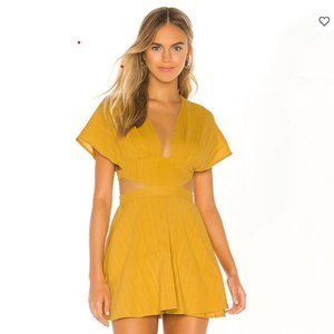 Tularosa Brawny Mini Dress in Mustard Yellow size S